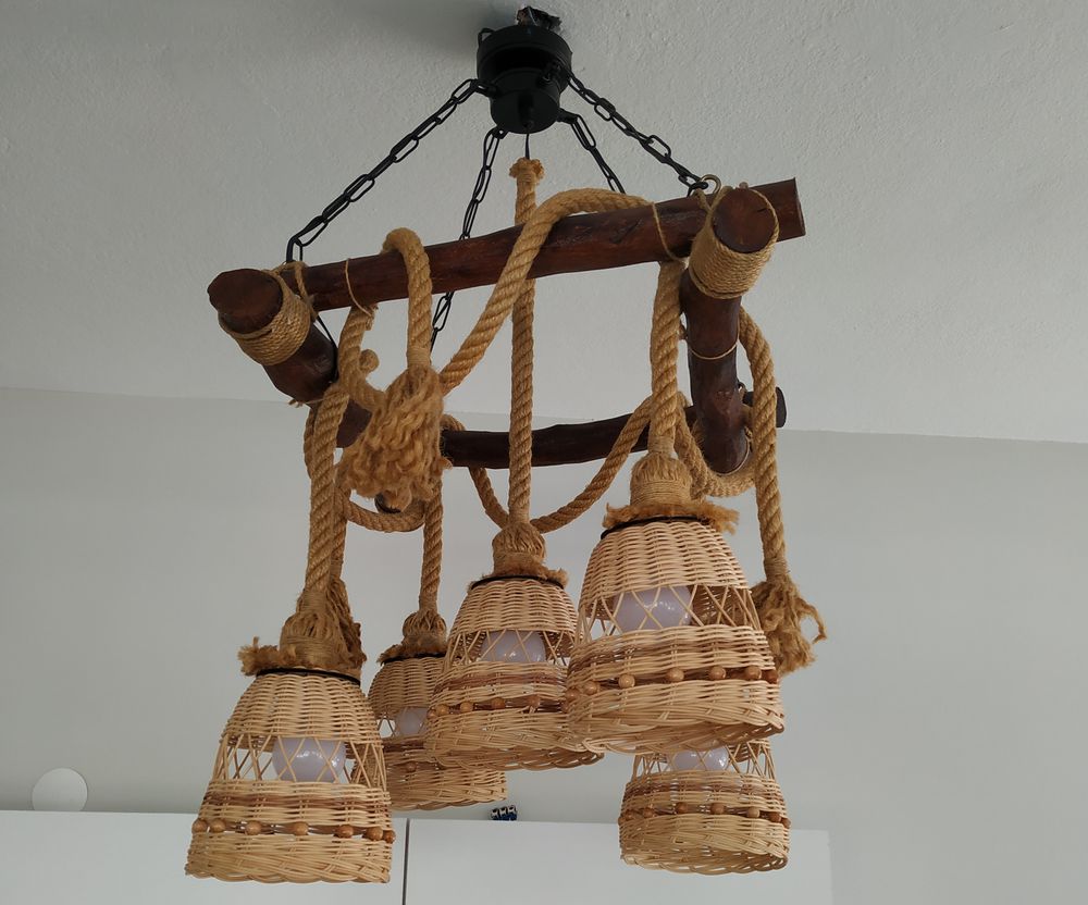 Ahşap Rattan Avize - 1 - Görsel 3