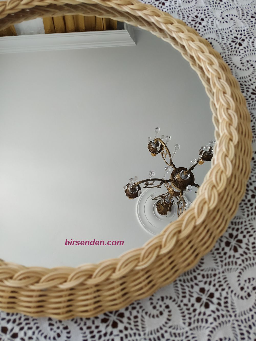 Doğal Rattan Ayna - 55